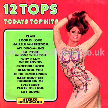 12 Tops Todays Top Hits Stereo UK Issue LP Stereo Gold Award MER103 Front Sleeve Image