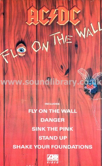 AC/DC Fly On The Wall VHS Video Atlantic Video 750102 Front Slip Cover Image