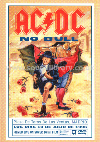 AC/DC No Bull Region 2 PAL DVD Warner Music Vision 8536 40192-2 Front Inlay Sleeve