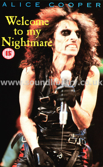 Welcome To My Nightmare Alice Cooper VHS PAL Video Hendring HEN 2 072 Front Inlay Sleeve