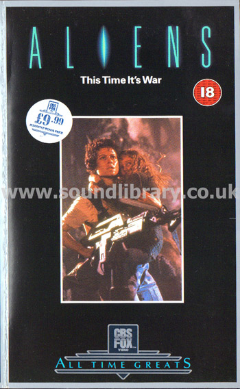 Aliens Sigourney Weaver VHS PAL Video CBS Fox Video 1504 Front Inlay Sleeve