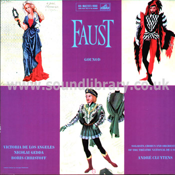 Andre Cluytens Gounod Faust UK Issue 4LP Stereo Box Set HMV ASD 307 - ASD 310 Front Box Image