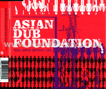 Asian Dub Foundation Real Great Britain / CD2 UK Issue Jewel Case CDS FFRR FCDP376 Front Inlay Image