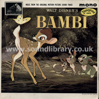 Bambi  Music From The Original Motion Picture Soundtrack 7" EP HMV 7EG 8822 Front Sleeve Image