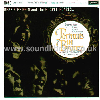 Bessie Griffin & The Gospel Pearls Portraits In Bronze UK Mono LP London LTZ-G 15224 Front Sleeve Image