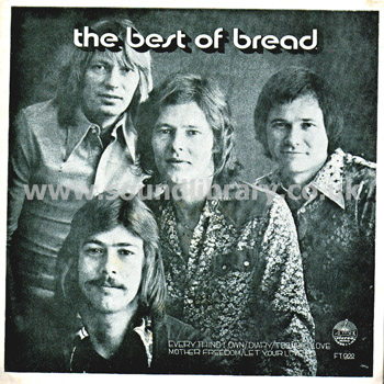 Bread The Best Of Bread Thailand Issue Stereo 7" EP 4 Track Stereo FT922 Front Sleeve Image