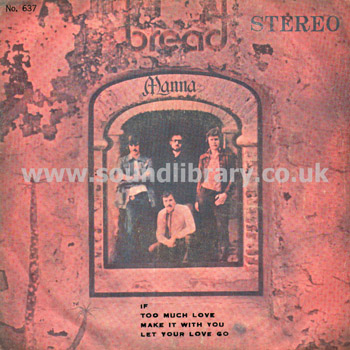 Bread Manna Thailand Issue Stereo 7" EP TK TK-637 Front Sleeve Image