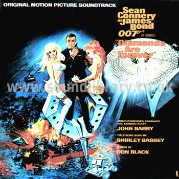 Diamonds Are Forever James Bond UK Issue Stereo LP Front Sleeve Image