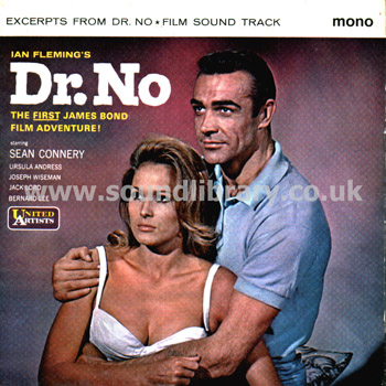 Dr. No James Bond Monty Norman UK Issue Mono 7" EP United Artists UEP 1010 Front Sleeve Image