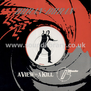 Duran Duran A View To A Kill UK Issue Die Cut Picture Sleeve 7" EMI DURAN007 Sleeve & Label Image