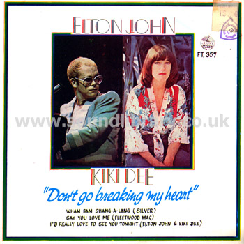 Elton John & Kiki Dee Dont Go Breaking My Heart Thailand 7" EP 4 Track Stereo FT. 357 Front Sleeve Image