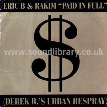 Eric B. & Rakim Paid In Full Derek B.'s Urban Respray UK 12" 4th & Broadway 12 BRX 78 Front Sleeve Image