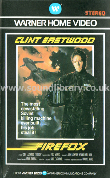 Firefox Clint Eastwood VHS PAL Video Warner Home Video PEV 61219 Front Inlay Sleeve