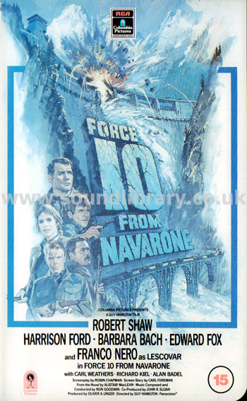 Force 10 From Navarone Robert Shaw VHS PAL Video RCA Columbia Pictures CVT 10045 Front Inlay Sleeve