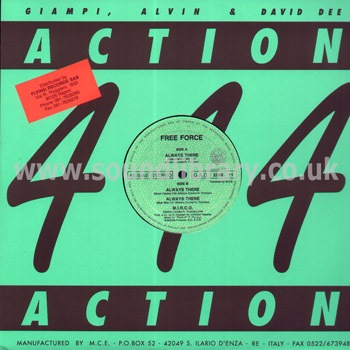 Free Force Always There Italy Issue Stereo 12" Action 4 Action GAD 23590 Front Sleeve Image
