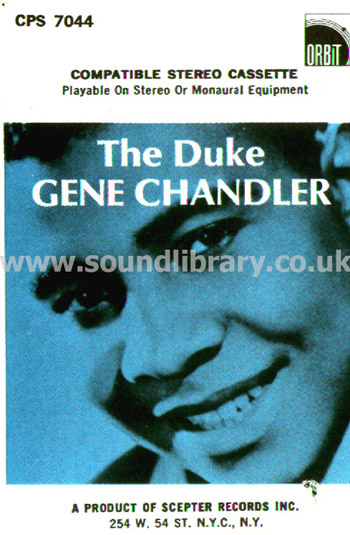 Gene Chandler The Duke USA Issue Stereo MC Orbit CPS 7044 Front Inlay Sleeve