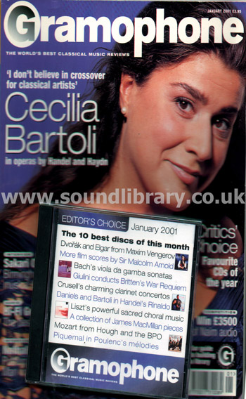 Gramophone Magazine January Issue 2001 UK Issue Magazine Front Cover Image