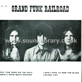 Grand Funk Railroad Got This Thing On The Move Thailand Issue 7" EP TK TK495 Front Sleeve Image