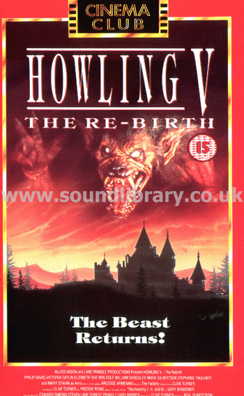 Howling V The Re-Birth Philip Davis Victoria Catlin VHS Video Cinema Club CC 7051 Front Inlay Sleeve