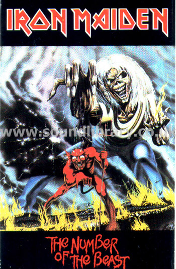 Iron Maiden The Number Of The Beast UK Issue MC EMI TC-EMC 3400 Front Inlay Card