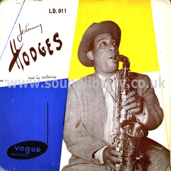 Johnny Hodges and The Ellingtonians UK Issue 10" LP Vogue L.D. 011 Front Sleeve Image