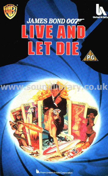 Live And Let Die James Bond VHS PAL Video Front Inlay Sleeve