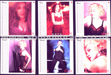 Madonna Promo 6 Month Calendar Pack UK Issue Promotional Use Only Calendar Calendar Card Images