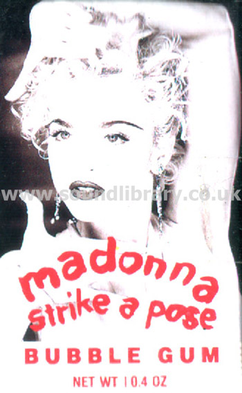 Madonna Bubble Gum With Madonna "Strike A Pose" Picture Inlay Card - No. 22 Thailand  Front Inlay Card