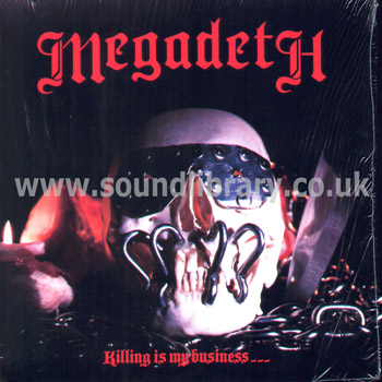 Megadeth Killing Is My Business UK Issue G/F Sleeve LP Back On Black BOBV065LP Front Sleeve Image