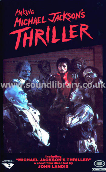 Making Michael Jackson's Thriller John Landis VHS PAL Video Vestron MA11000 Front Inlay Sleeve