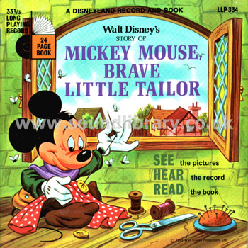 Mickey Mouse Brave Little Tailor Alan Freeman UK Issue 7" EP Disneyland LLP 334 Front Sleeve Image