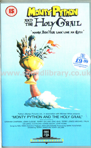 Monty Python And The Holy Grail John Cleese VHS PAL Video CBS Fox Video 2146 Front Inlay Sleeve