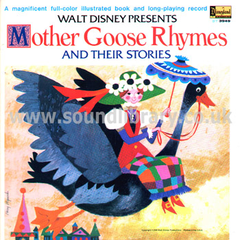 Mother Goose Rhymes Rica Moore USA Issue G/F Sleeve LP Disneyland 3949 Front Sleeve Image