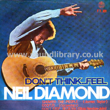 Neil Diamond Don’t Think...Feel Thailand Issue Stereo 7" EP 4 Track Stereo FT. 377 Front Sleeve Image
