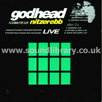 Nitzer Ebb Godhead UK Issue Limited Edition Numbered CDS Mute 1CDMUTE135 Front Card Sleeve