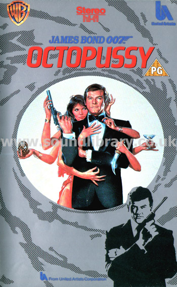 Octopussy James Bond Roger Moore VHS PAL Video Warner Home Video PEV99212 Front Inlay Sleeve