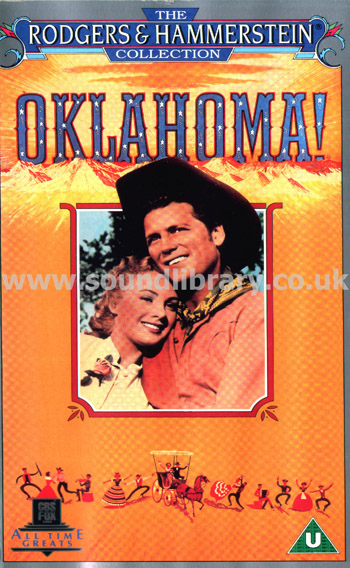 Oklahoma! Gordon MacRae Shirley Jones VHS PAL CBS Fox Video All Time Greats 7020 Front Inlay Image