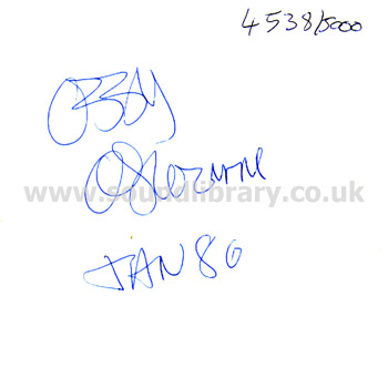 Ozzy Osbourne Shot In The Dark UK Issue Limited Edition 7" Epic A 6859 Autographed Card Image