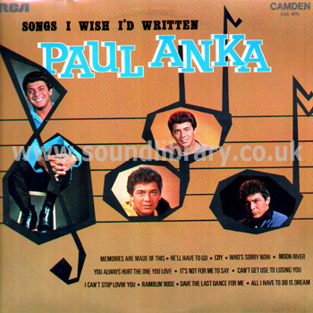 Paul Anka Songs I Wish I'd Written UK Issue LP RCA CDS 1070 Front Sleeve Image