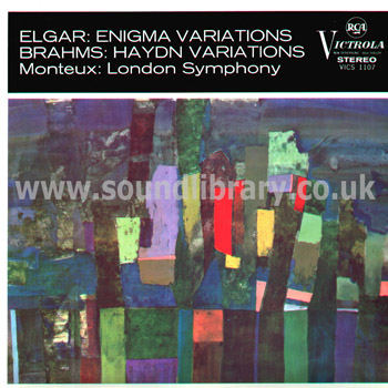 Pierre Monteux Elgar Enigma Variations UK Stereo LP RCA Victrola VICS1107 Front Sleeve Image