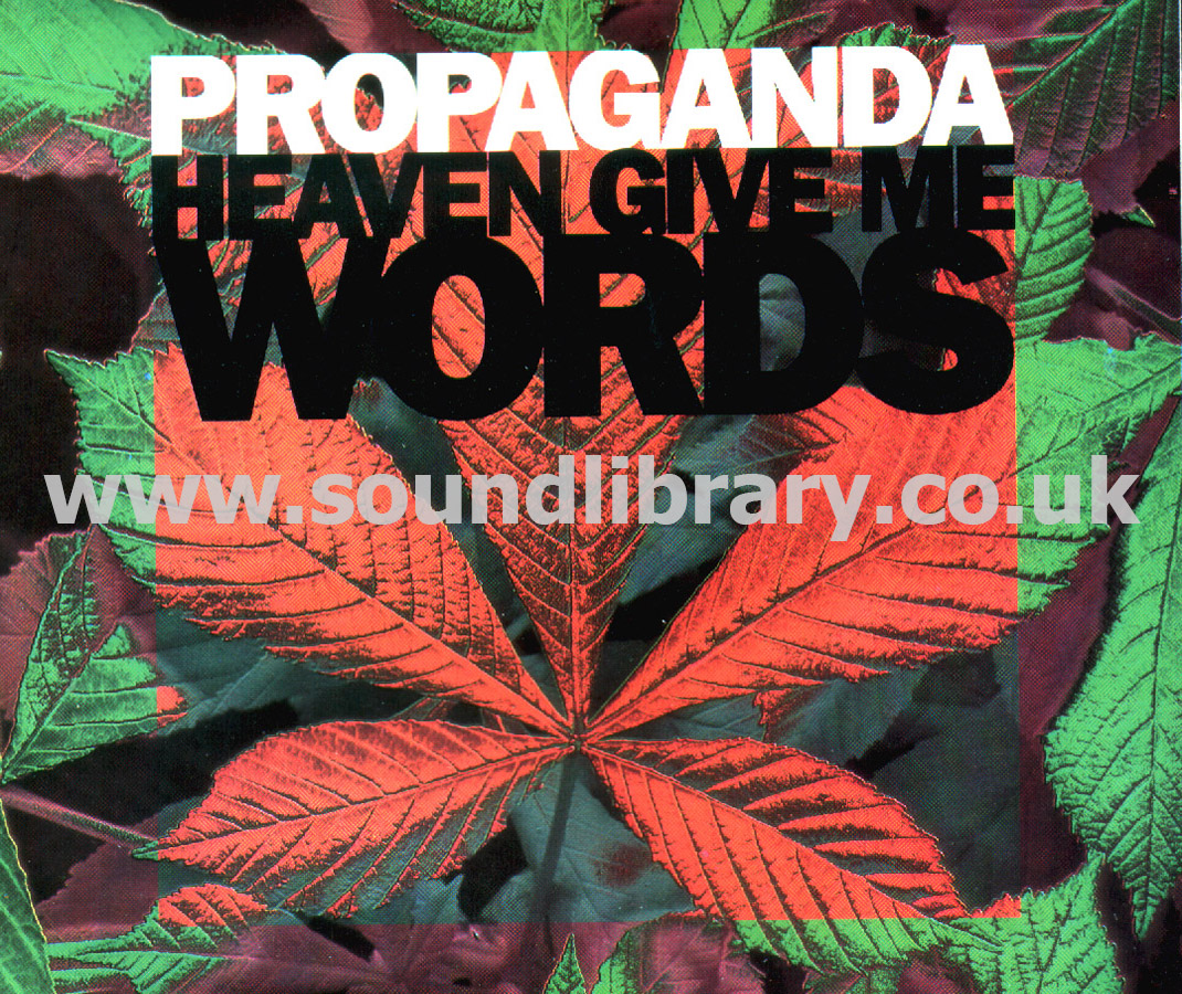 Propaganda Heaven Give Me Words UK Issue Jewel Case CDS Virgin VSCDT1245 Front Inlay Image