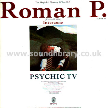 Psychic TV The Magickal Mystery D Tour EP UK Issue Stereo 12" Temple Records TOPYT 23 Front Sleeve Image