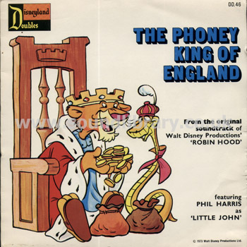 Phil Harris Phoney King Of England Not In Nottingham UK 7" Disneyland Doubles DD 46 Front Sleeve Image