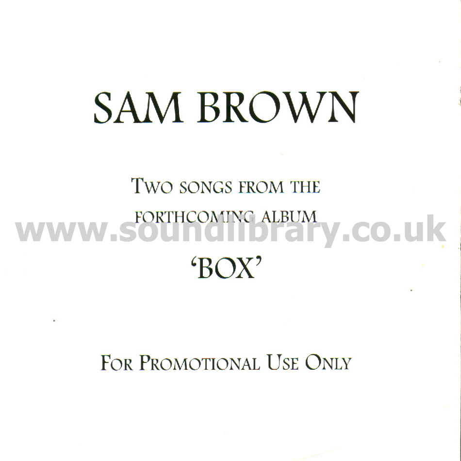 Sam Brown "Box" UK Issue Promotional CDS Demon Records Front Card Sleeve Image