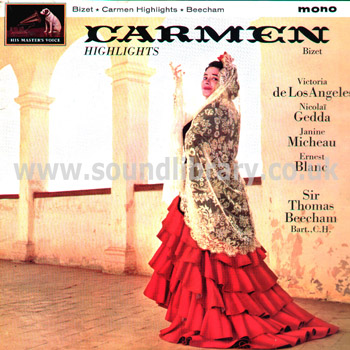 Victoria De Los Angeles Bizet Carmen Highlights UK Issue Mono LP HMV ALP 2041 Front Sleeve Image