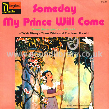 Larry Morey Someday My Prince Will Come With A Smile And A Song UK 7" DD 31 Front Sleeve Image