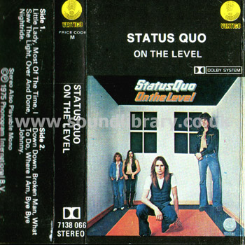 Status Quo On The Level UK Issue Stereo MC Vertigo 7138 066 Front Inlay Card