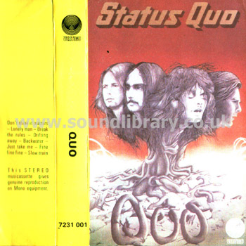 Status Quo Quo UK Issue Stereo MC Vertigo 7231 001 Front Inlay Card