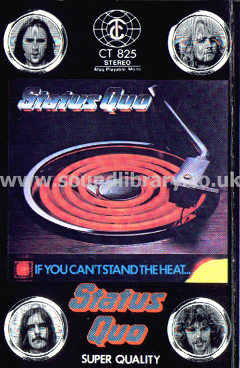 Status Quo If You Can't Stand The Heat Singapore Issue Stereo MC CT Production CT 825 Front Inlay Card