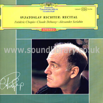 Sviatoslav Richter DEUTSCHE GRAMMOPHON (GESELLSCHAFT) 138849 Germany Issue LP Front Sleeve Image